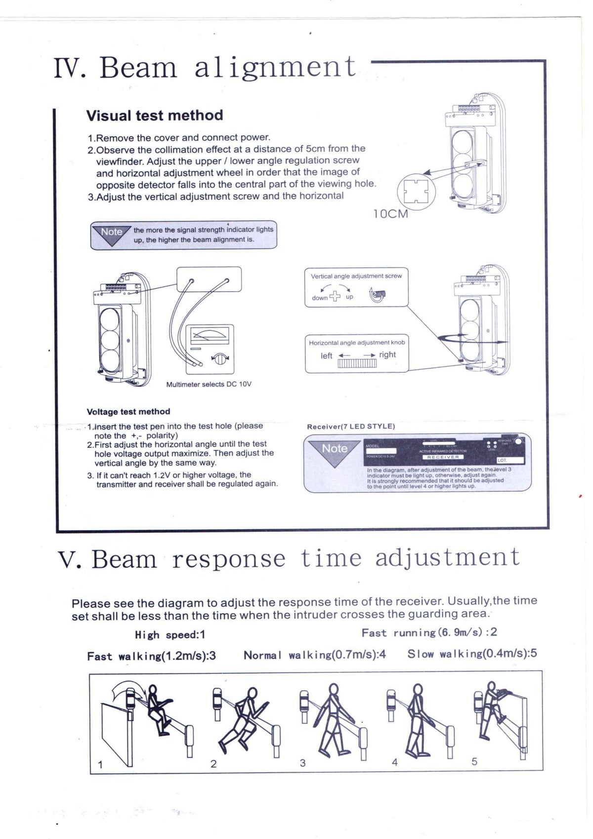 ABT-250 Weatherproof Triple Beam Alarm Photoelectric Infrared Led Detector Security System, Home Security Alarm Infrared Detector Sensor 3 Beam Sensor