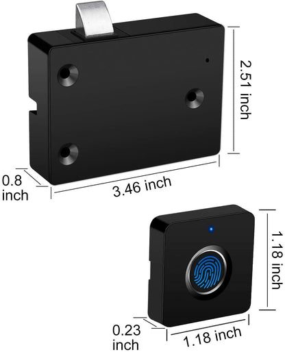 NAVKAR SYSTEMS Fingerprint Lock for Drawer & Cabinet Smart Lock with Emergency USB Power Input for Home, Cabinet, Drawer, Box, Locker