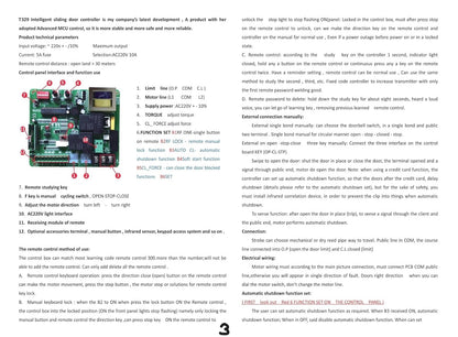 370W Sliding Gate Motor 600Kg Capacity with 2 Remotes, Limit Switches, 2 Keys to Free The Motor and Mounting Base Plate with User Manual