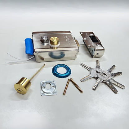 Combo-CN111 Smart Electronic Rim Lock to Operate by Remote (3 Remotes) & Mobile App Using Wifi for Metal Gate, By Tuya Smart Life Mobile App