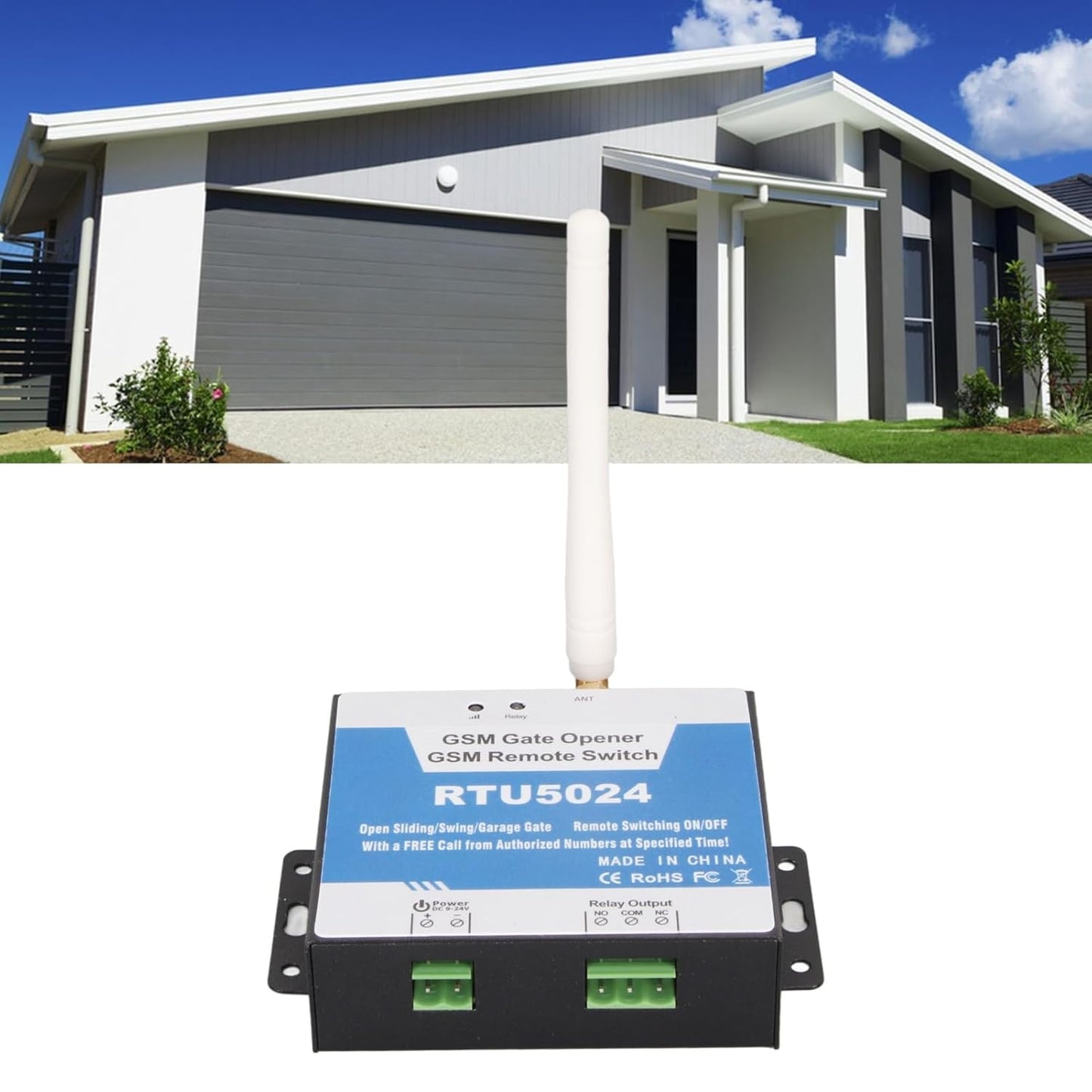 RTU5024 Smart GSM Gate Opener | Relay Switch | Wireless Remote Control Door Access Door Opener Free Call 850/900/1800/1900MHz