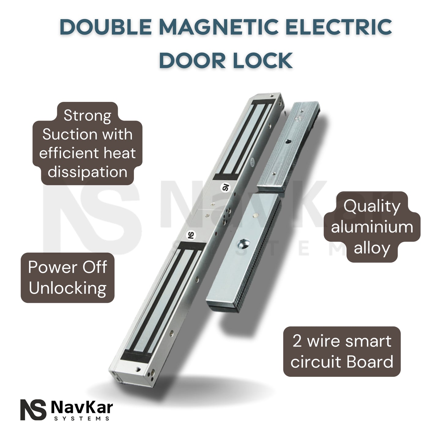 Electromagnetic Lock 1200 Lbs Double Leaf