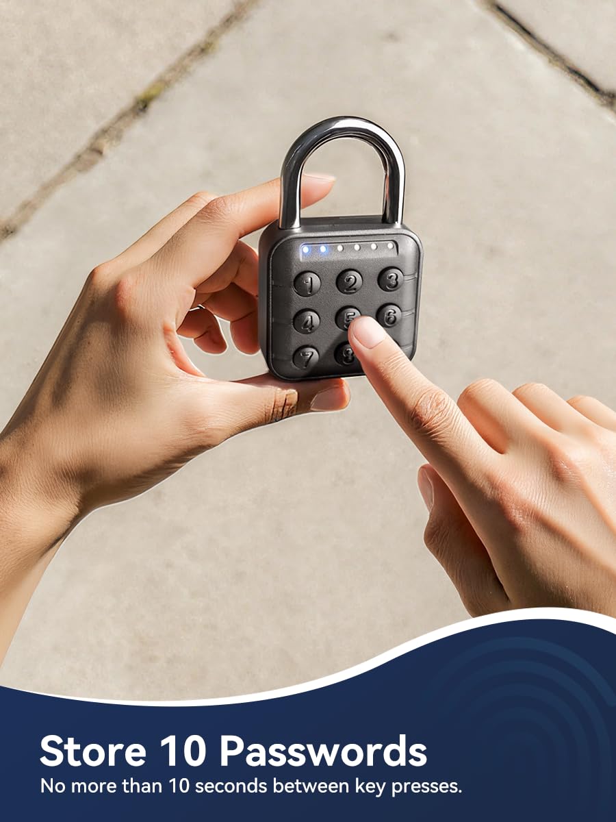 Waterproof Rust-resistant Durable Keyless Convenient and Fast Home Security Smart Password Padlock