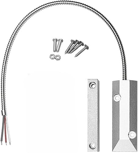 NO&NC 3 Wires Magnetic Garage Door Contacts Heavy Duty Alarm Switch Sensor for Roller Shutter