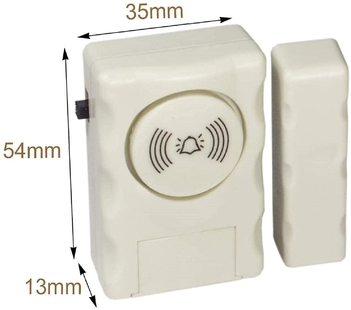 (MC-AL) Wireless Door Window Open Alert Home Security System Siren/Alarm, Standard Size, White - Set of 8 Numbers Sensors