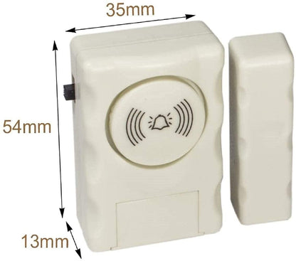 (MC-AL) Wireless Door Window Open Alert Home Security System Siren/Alarm, Standard Size, White - Set of 8 Numbers Sensors