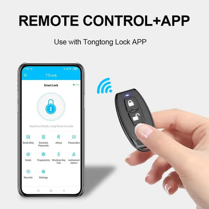 TTLock Bluetooth Remote Control Key Fob for Smart Door Locks – Wireless Lock/Unlock Button Remote, Compatible with TTLock App, Easy Pairing, Compact Design, Works with TTLock Enabled Devices