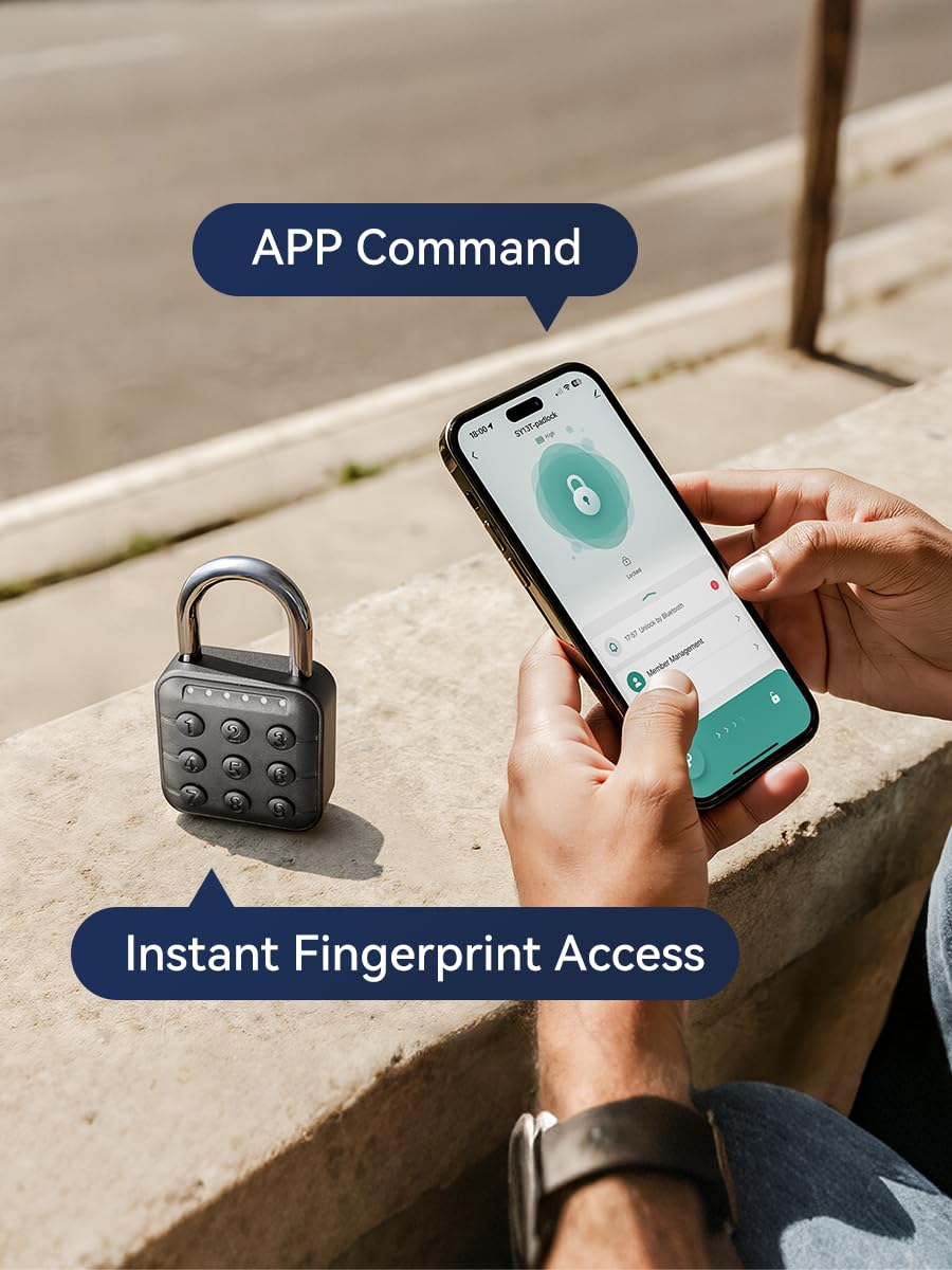 Waterproof Rust-resistant Durable Keyless Convenient and Fast Home Security Smart Password Padlock