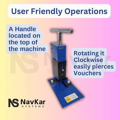 NAVKAR SYSTEMS Voucher Piercing Machine for Banks, Offices, Schools and other Institutions