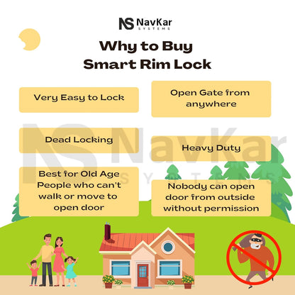 NAVKAR SYSTEMS RFID access control with electronic lock and power supply for metal door