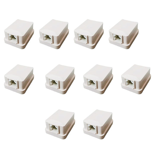 (ROS-11) Telephone landline Phone Rosette Box Roset Box Dual Line Roset Box 4Pin (Pack of 10)