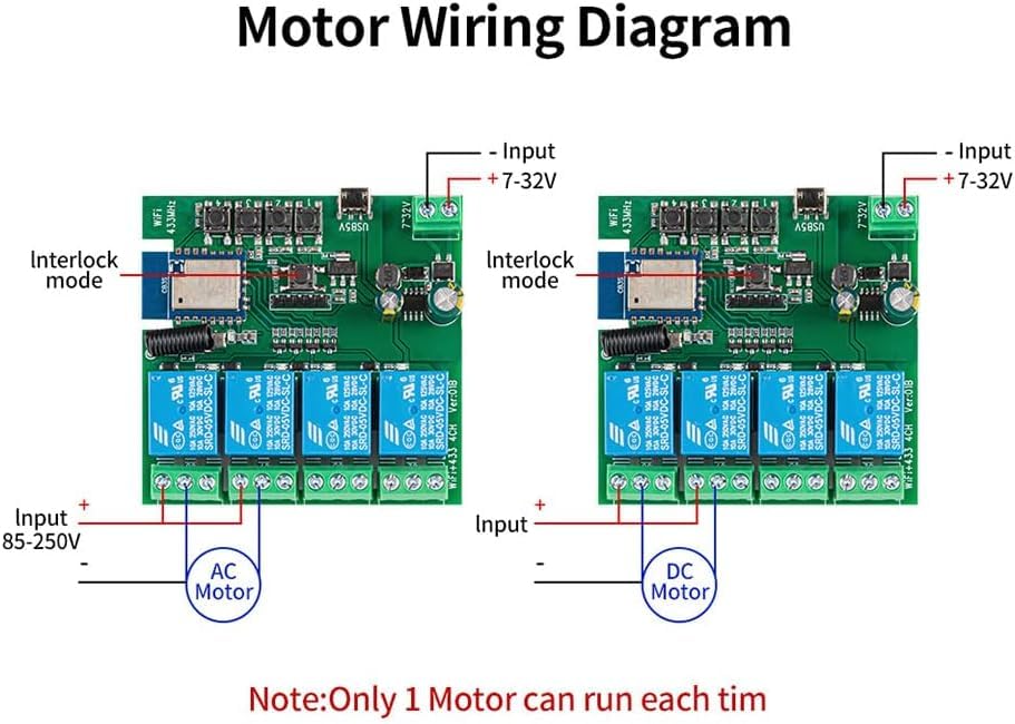 4 Channel Smart WiFi Switch DIY-AC04-TY Smart Life App Compatible, Google Voice & Alexa Enabled, for Home Appliances, Easy Installation
