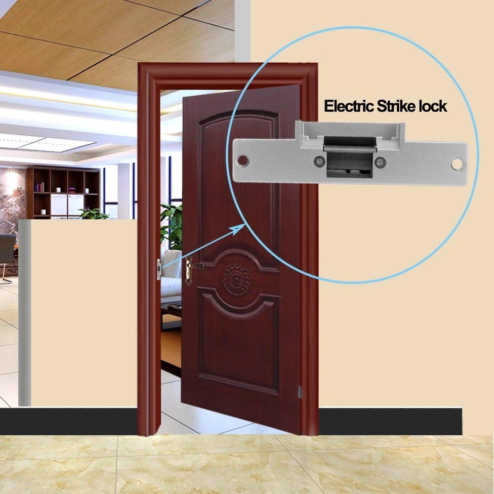 Combo-CN33 of Strike Lock with Remote Receiver with 2 Remotes and 8 channel power supply | Remote Lock for Existing Mortise Lock (Convert your Existing Mortise Lock operate by Remote)