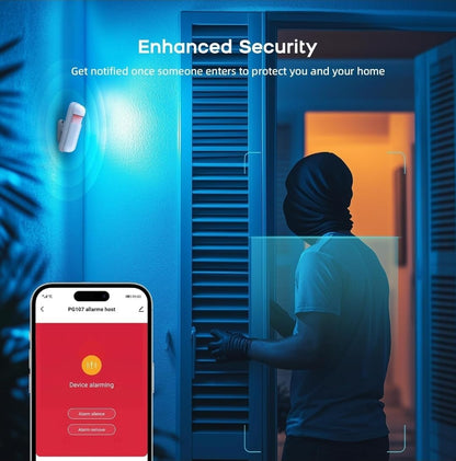 Combo-CN295 ACJ 407 Home Security System, 24-Pieces Wireless WIFI/2G Alarm Kits,4.3" Touch Screen Home Burglar Alarm with Door and Motion Sensors,Remote,SOS Emergency Button,Compatible with Alexa