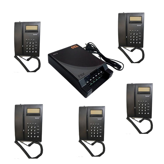 Combo-CN134 CCL 105 Epabx with Beetel C51 Caller id Phones 5 nos