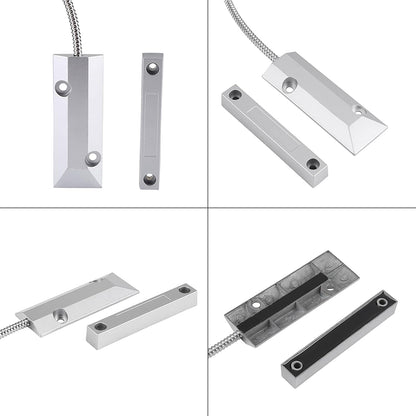 NO&NC 3 Wires Magnetic Garage Door Contacts Heavy Duty Alarm Switch Sensor for Roller Shutter
