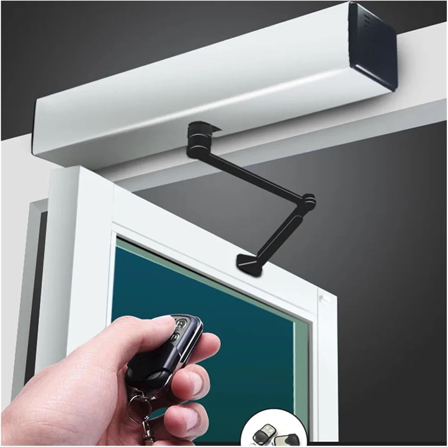 Automatic Swing Door Operator Wireless Remote Control Swing Door Opener Closerd System with Remote Control (Pull ARM)