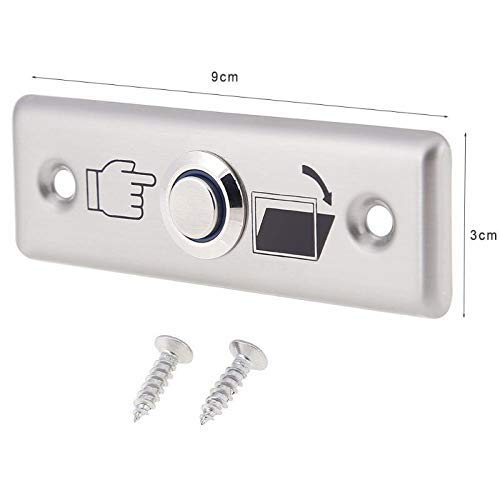 Navkar Systems Stainless Steel Square Switch Button Panel Door Exit Home Push Release for RFID Access Control System