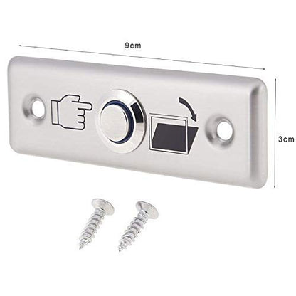 Navkar Systems Stainless Steel Square Switch Button Panel Door Exit Home Push Release for RFID Access Control System