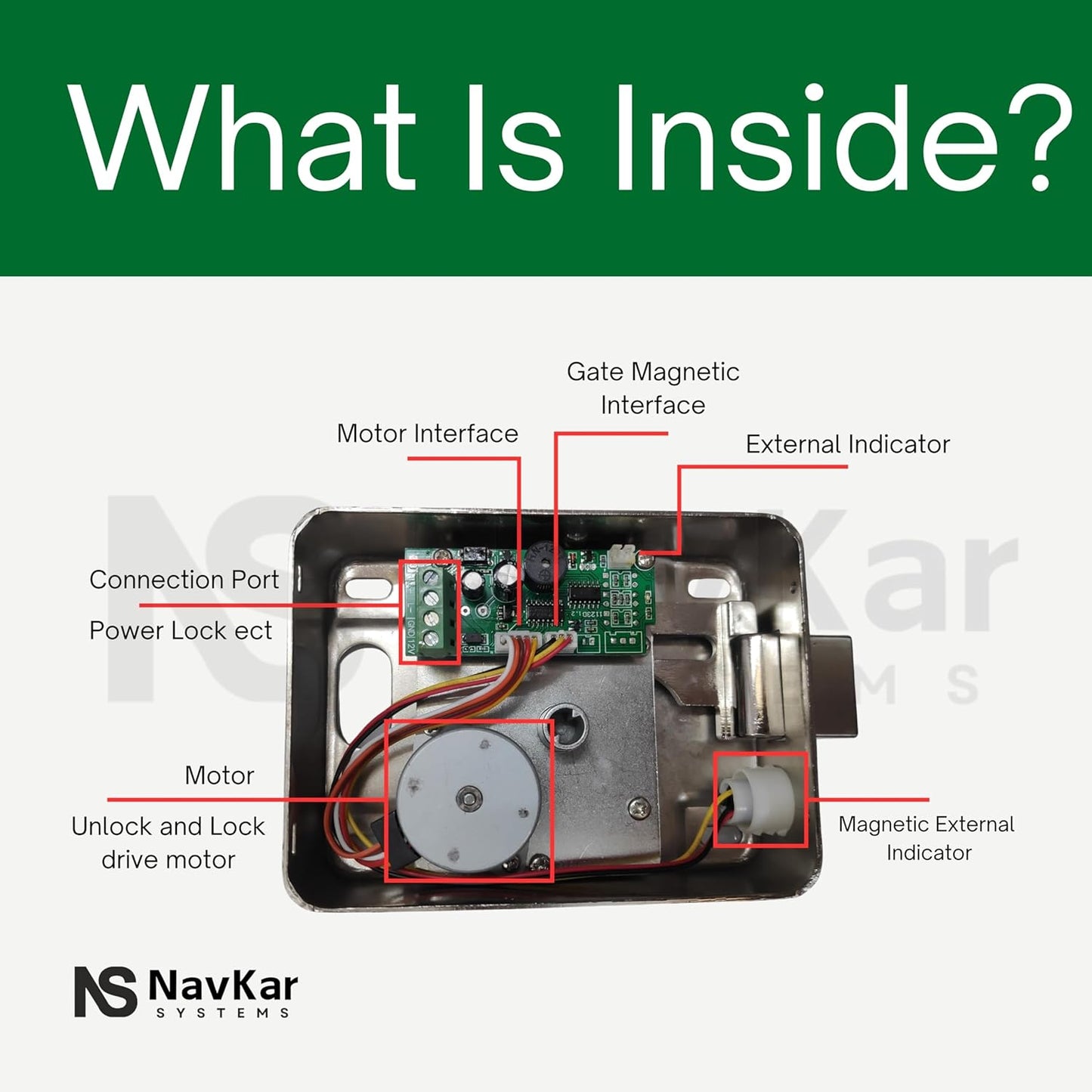 12v Motorised Lock for Metal or Wooden Doors