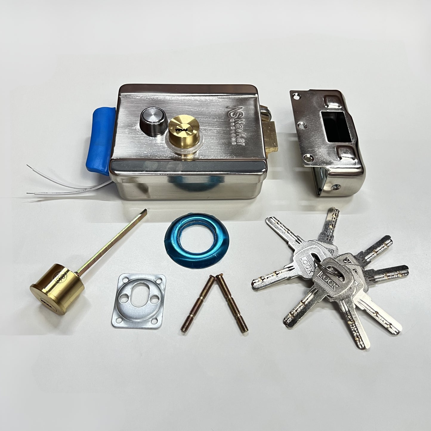 Combo-CN111 Smart Electronic Rim Lock to Operate by Remote (3 Remotes) & Mobile App Using Wifi for Metal Gate, By Tuya Smart Life Mobile App