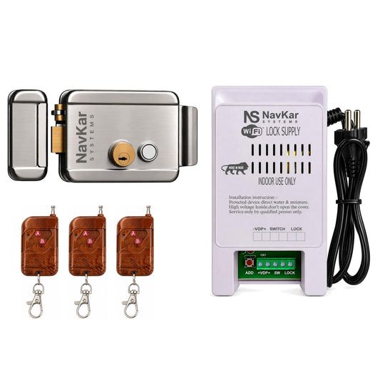 Wi-Fi Electronic Rim Lock Kit with 3 Remotes