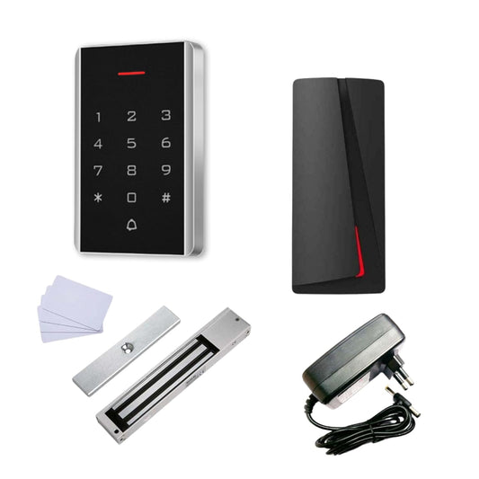 Combo-CN2 RF Access, Slave RF, EM Lock 600 Lbs, 12V Supply with 10 RFID Cards