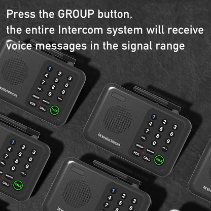 5280 Feet Range 4 Units Set Intercoms FM Wireless Home Intercom System for House Business Office Room to Room Communication Intercom System