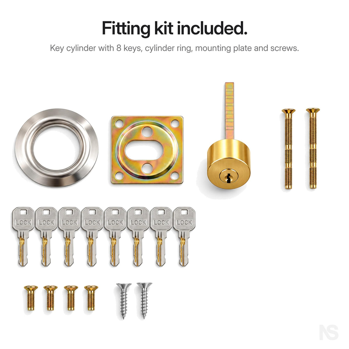 Remote Electric Rim Lock Kit with Receiver and 2 Remotes