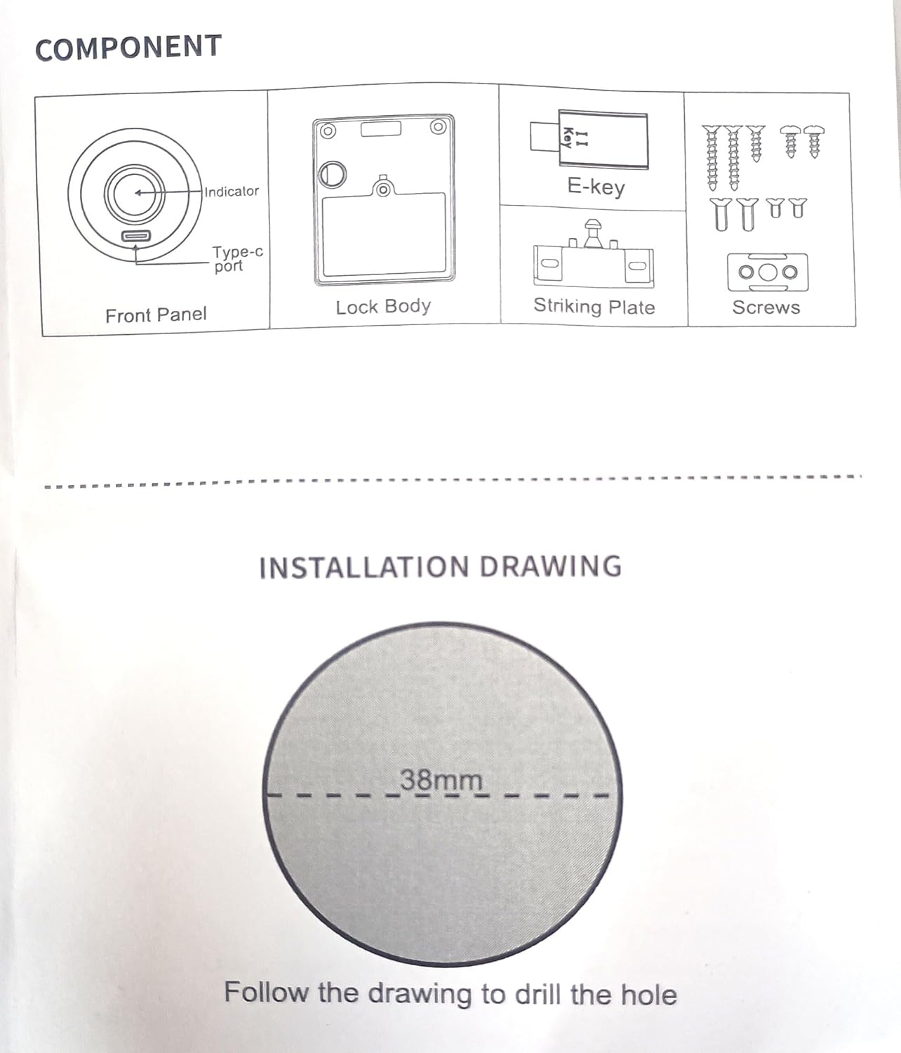 NAVKAR SYSTEMS FPCL-PN Concealed Metal Body Fingerprint Drawer Lock,Smart Biometric(20 Fingerprints stored & Each Lock Different EKey)(Can be Install in Sliding/Openable Wardrobe/Drawer/Cabinet)