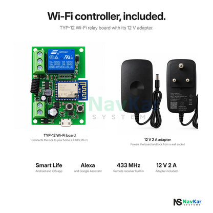 Wi-Fi Electronic Gate Lock with Remote