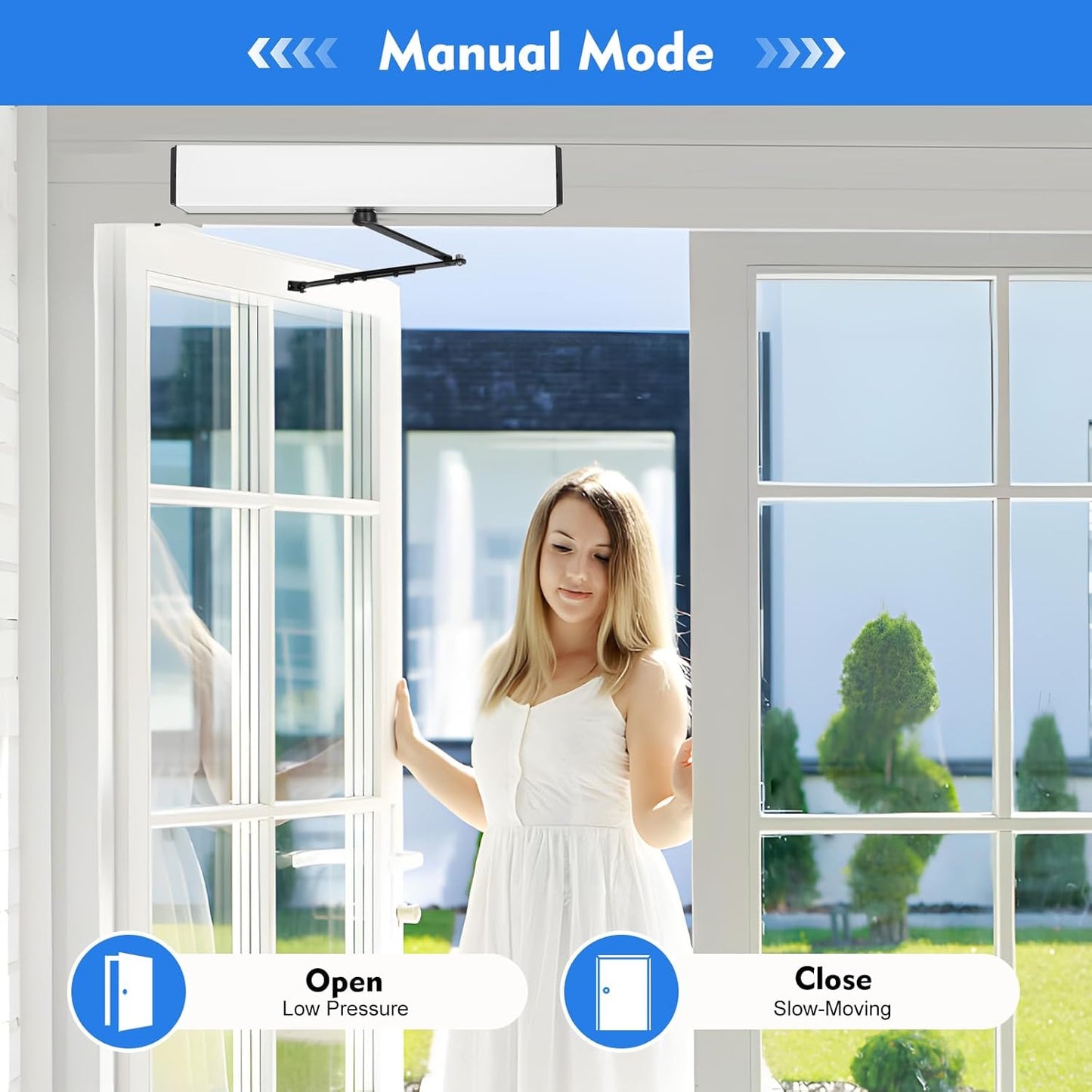 Automatic Swing Door Operator Wireless Remote Control Swing Door Opener Closerd System with Remote Control (Pull ARM)