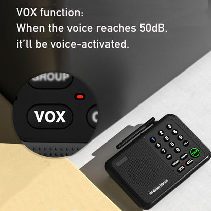 5280 Feet Range 4 Units Set Intercoms FM Wireless Home Intercom System for House Business Office Room to Room Communication Intercom System