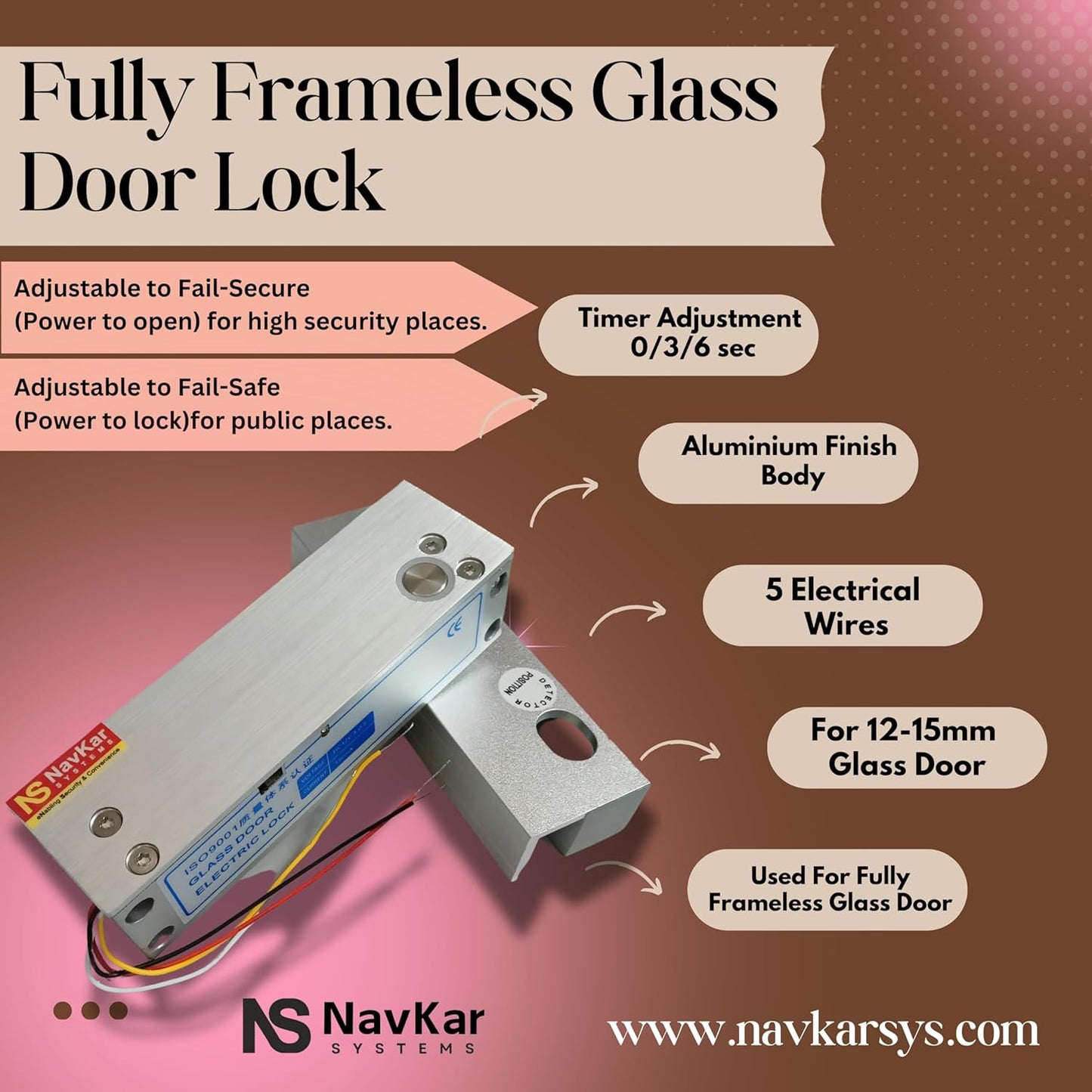 Weatherproof Access Control + Fully Frameless Glass Drop Bolt with WiFi Circuit