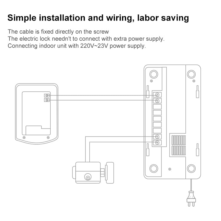 Audio Door Phone Security System for Villa Along with Electronic Door Lock, Door Lock System Open by Audio Door Phone,one to one intercom, Phone with Door Lock