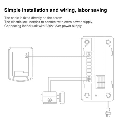 Audio Door Phone Security System for Villa Along with Electronic Door Lock, Door Lock System Open by Audio Door Phone,one to one intercom, Phone with Door Lock