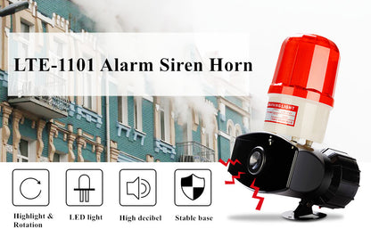 Combo-CN28 NAVKAR SYSTEMS Combo  Emergency-Tone Siren with Revolving Light 30W 130dB AC220V LED AC220V LED Strobe Wired Door Chime (1 Tune)  with 220V /30A Receiver with 2 Remotes
