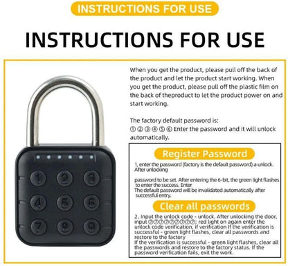Waterproof Rust-resistant Durable Keyless Convenient and Fast Home Security Smart Password Padlock