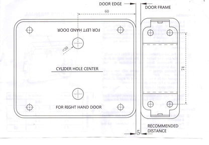 Stainless Steel Polished Electronic Lock for House Main Metal Door with Remote