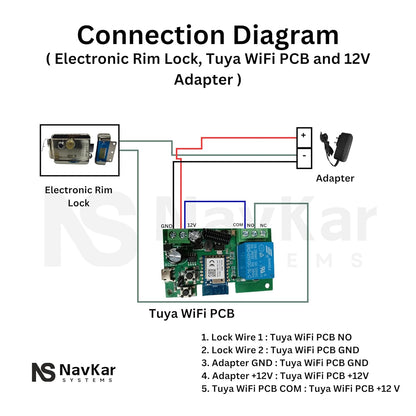 Navkar Systems Secure Metal Electronic Door Lock with WiFi Controller Main Gate Lock with 1 Remote | Heavy Duty Lock | Suitable for SS Steel MS Aluminium Wooden Gates | Mobile App Remote Key Based