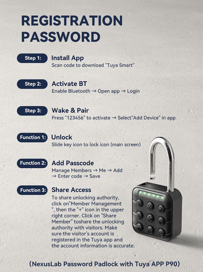 Waterproof Rust-resistant Durable Keyless Convenient and Fast Home Security Smart Password Padlock