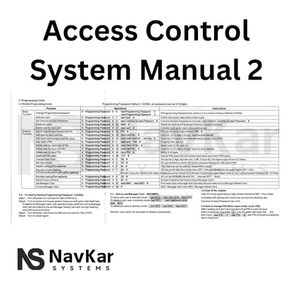 NAVKAR SYSTEMS DIY Full Kit Set RFID Keypad Access Control System, Electric Drop Bolt Lock, Door Bell and Remote Control