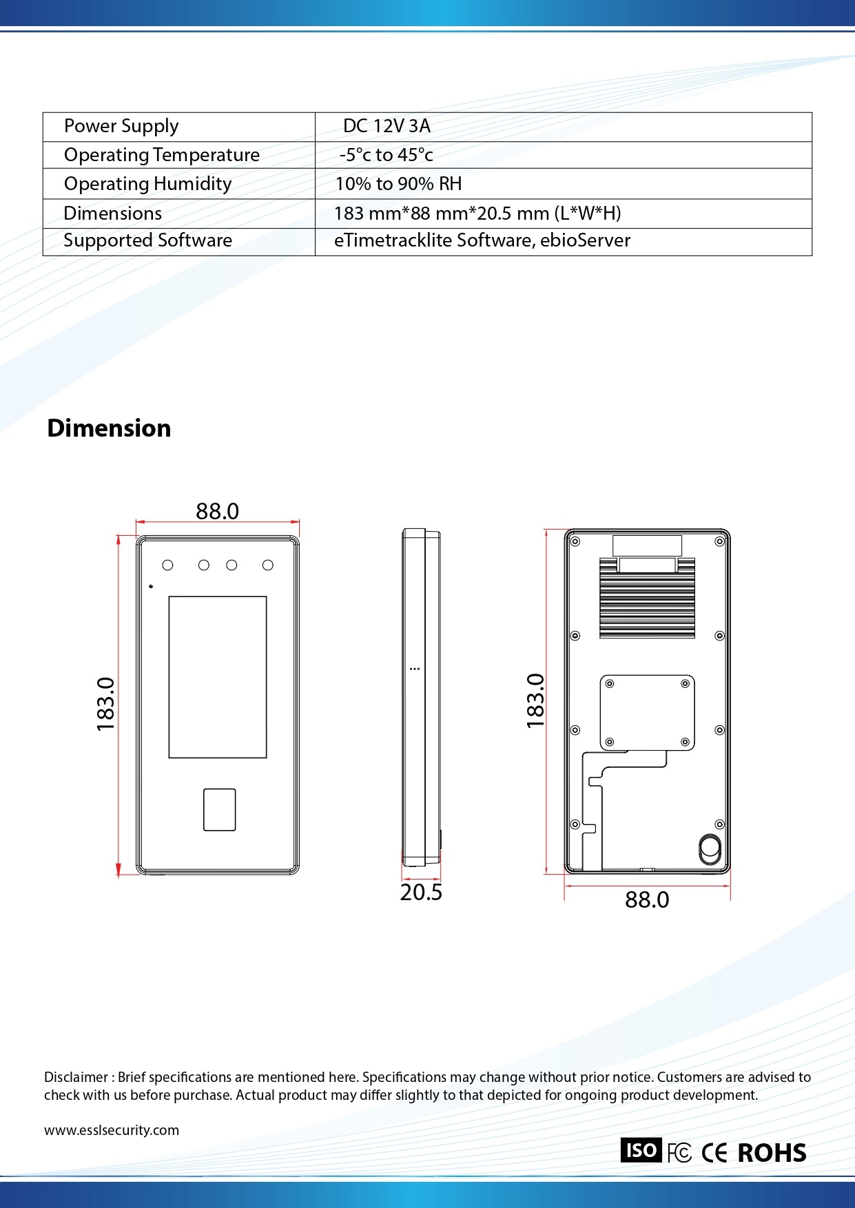 NAVKAR SYSTEMS Essl AI FACE ERIS with FACE and Finger Biometric Machine