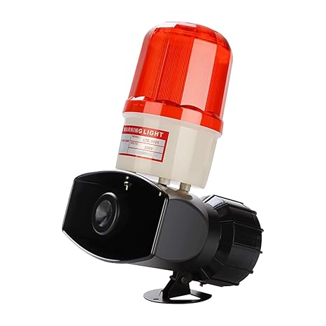 (BLS-220) Emergency-Tone Siren with Revolving Light 30W 130dB AC220V LED AC220V LED Strobe Wired Door Chime (1 Tune)