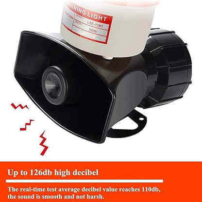 (BLS-220) Emergency-Tone Siren with Revolving Light 30W 130dB AC220V LED AC220V LED Strobe Wired Door Chime (1 Tune)