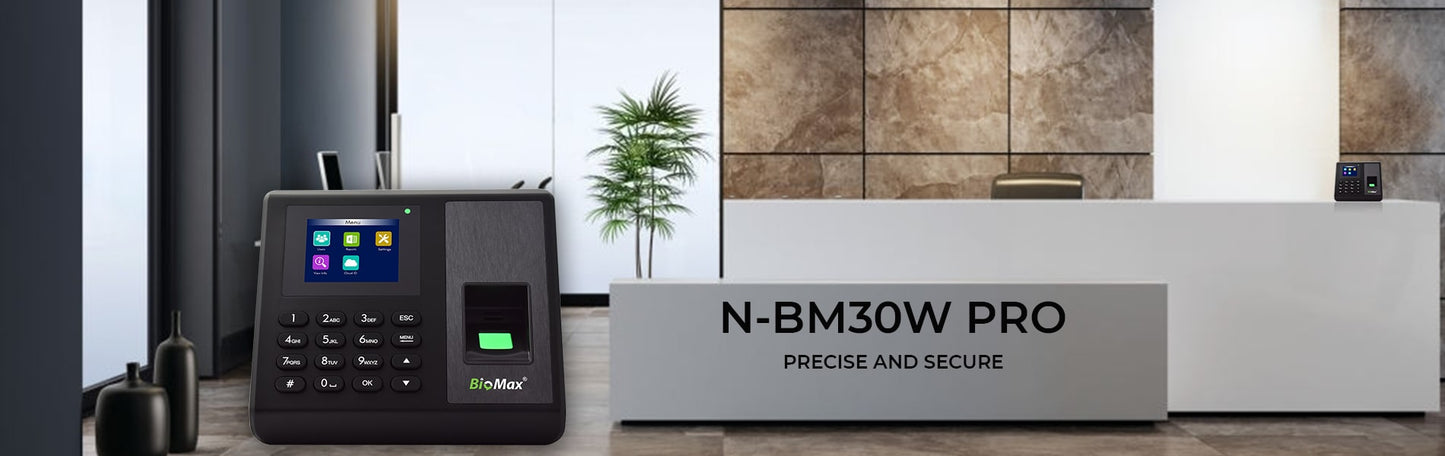 BIOMAX N-BM30W PRO FINGERPRINT TIME ATTENDANCE WITH ACCESS CONTROL