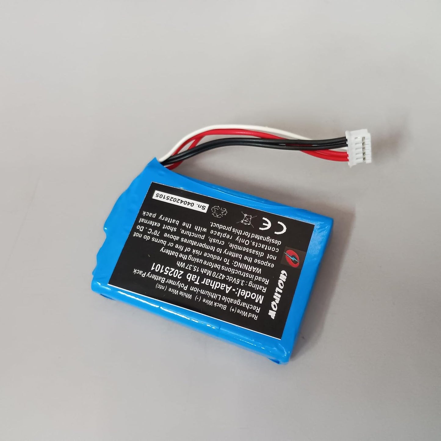 (BT-502) Battery for Realtime Aadhar Tab biometric time and attendance Machine