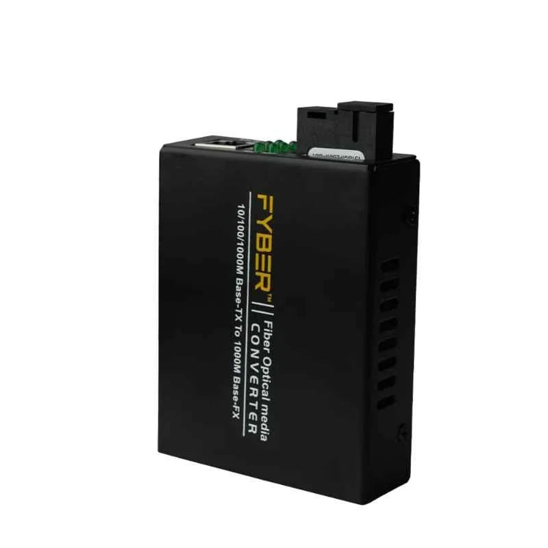 Fyber 10/100/1000Mbps Base 20km Distance Transmission Pair A & B New Tx/Rx Media Converter, FYMC-GE22