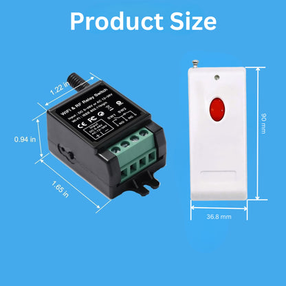 Navkar Systems TYBX-12 Wireless Remote Switch - Remote Control + Dual App for Door Systems, Electric Locks | for Light Switch, Electric Strike Lock