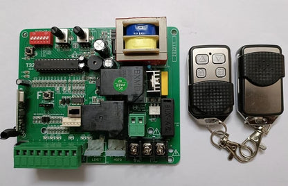 Combo-CN87 CB-SGM Control Board AC Sliding Gate Motor with 2 remotes
